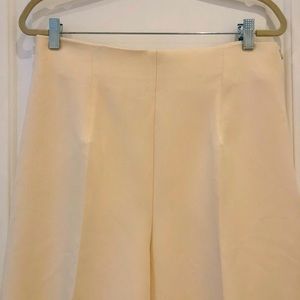 Zara crepe white crop pant